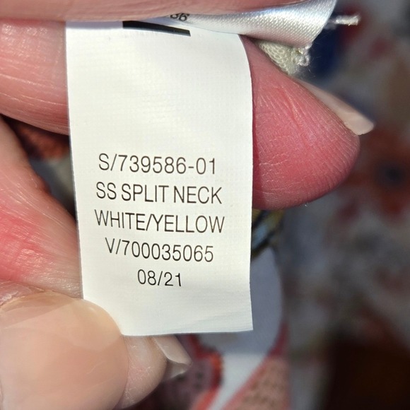 Old Navy Womens 3X Split Neck Ruffle Floral‎ Print Short Sleeve Top Blouse - Picture 5 of 6